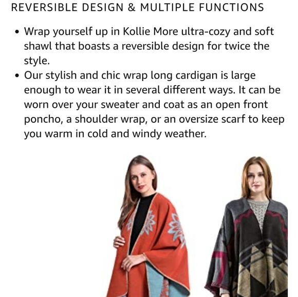 Kollie More Wrap Shawl Ombre Turquoise - Picture 14 of 14